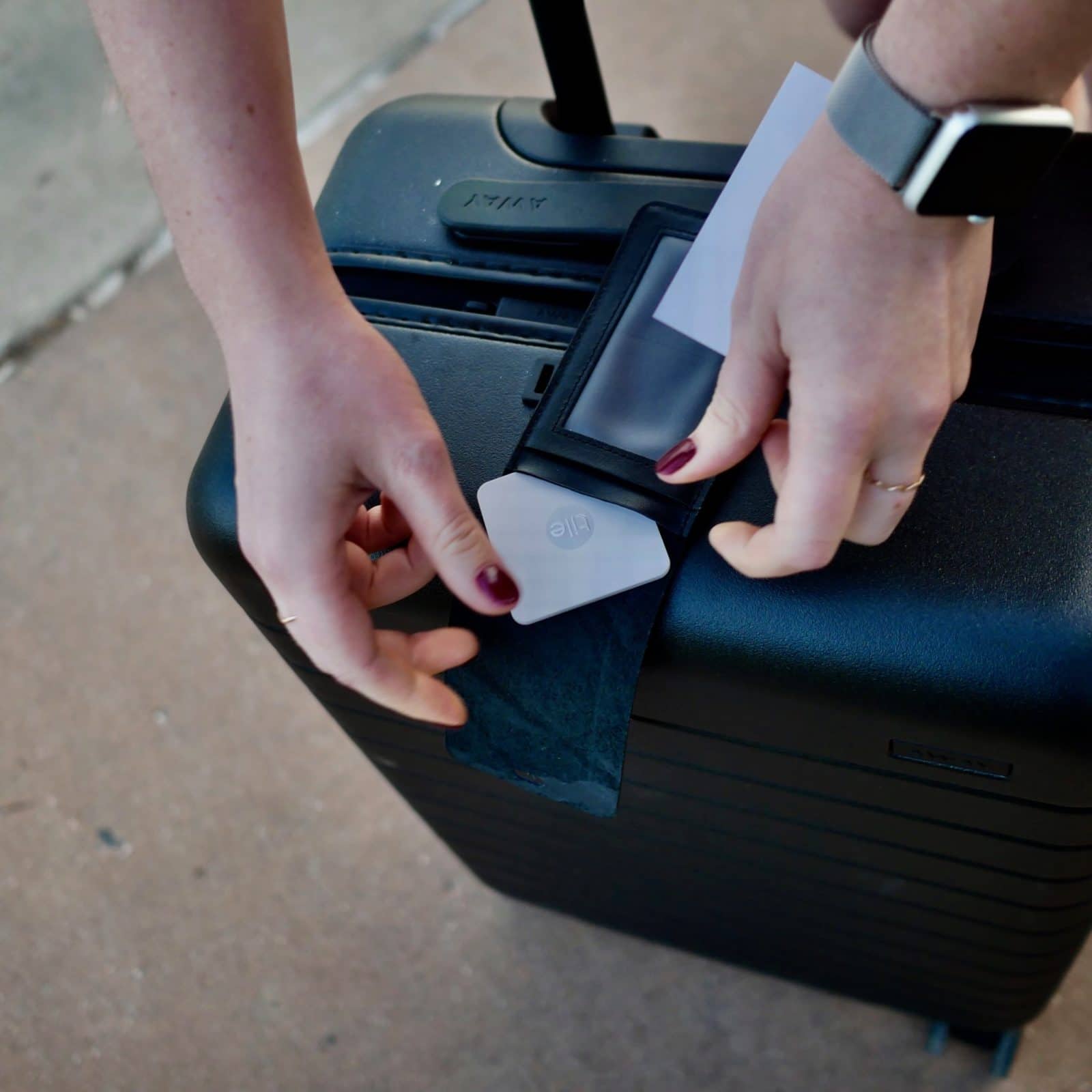 tile tracker suitcase