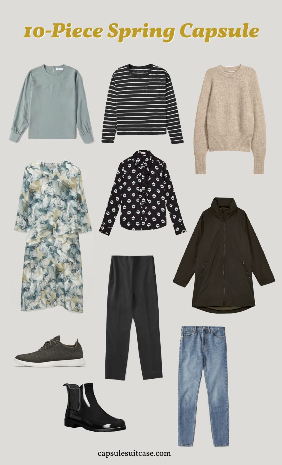 capsule wardrobe spring packing list