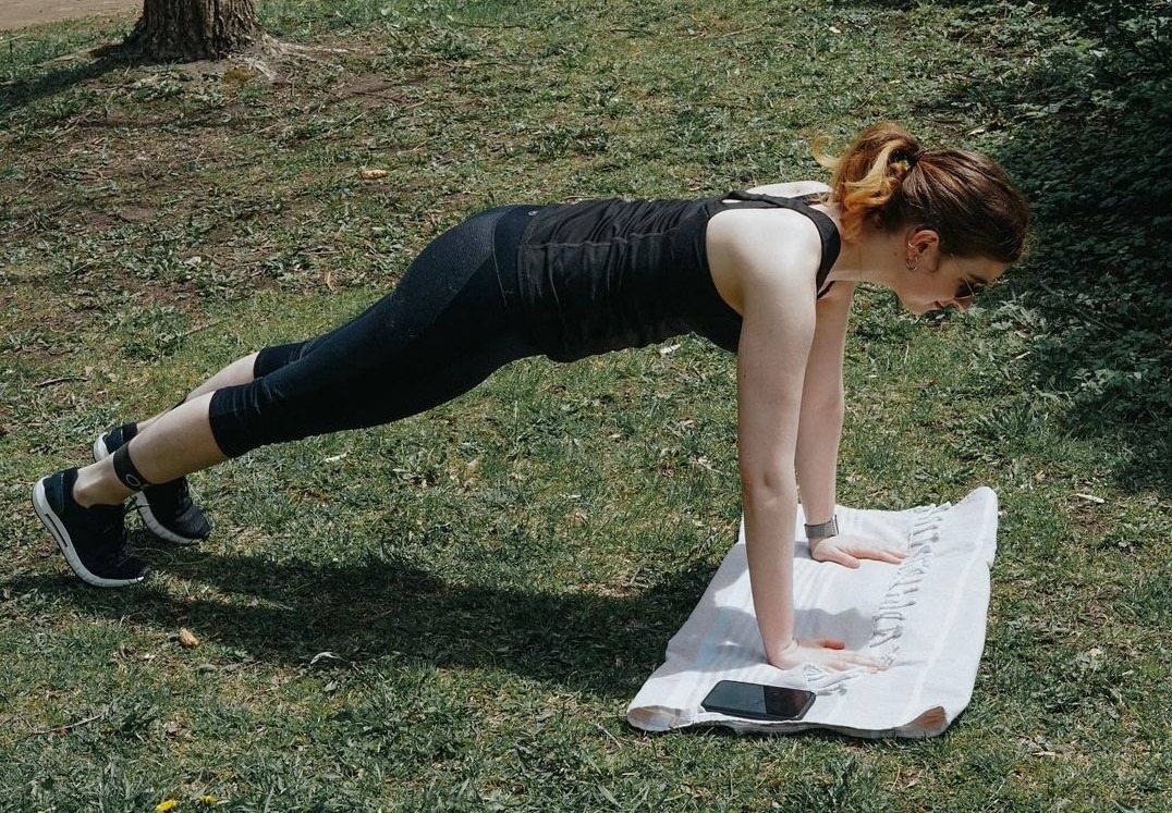 working out in the park